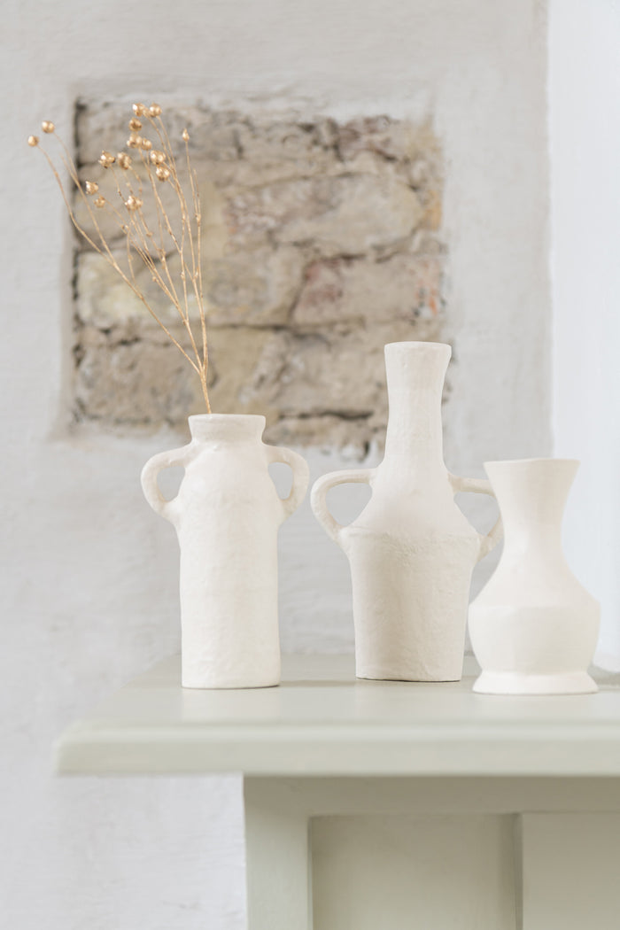 J-Line vaas - aluminium - wit - set van 3