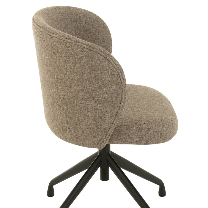 J-Line stoel Turn|Up|Down - linnen - donkerbruin|beige