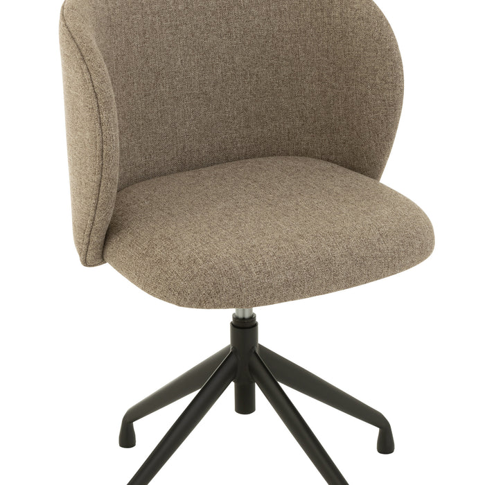 J-Line stoel Turn|Up|Down - linnen - donkerbruin|beige