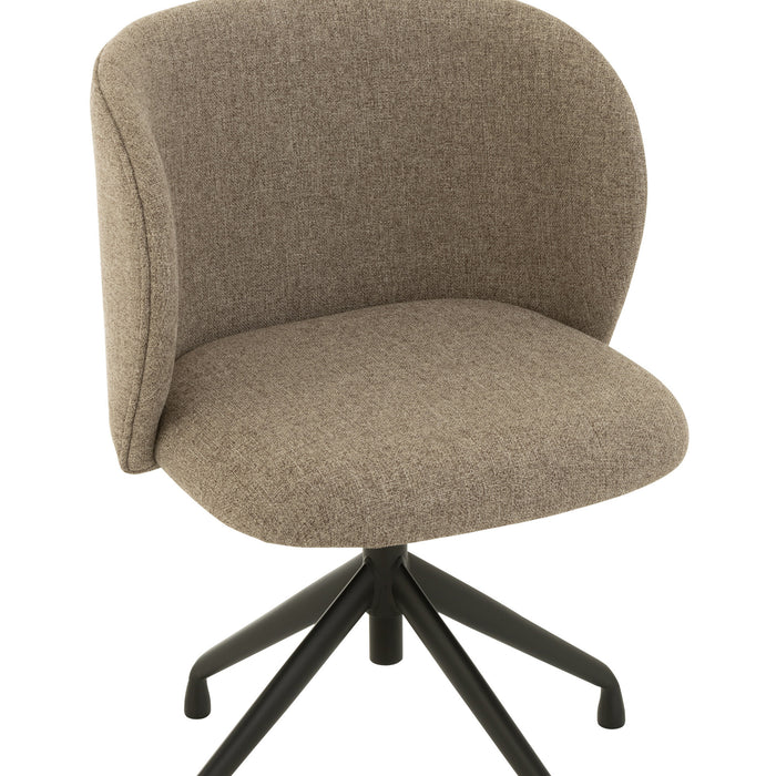 J-Line stoel Turn|Up|Down - linnen - donkerbruin|beige