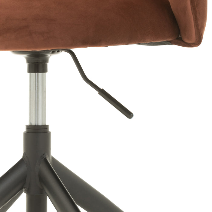 J-Line stoel Turn|Up|Down - fluweel - donkerbruin