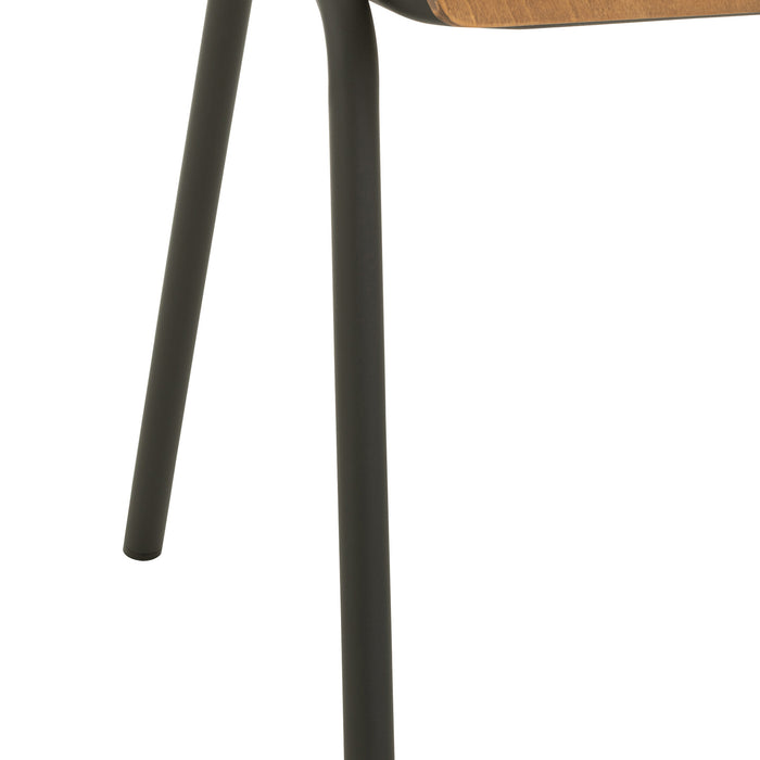 J-Line stoel - hout|metaal - bruin