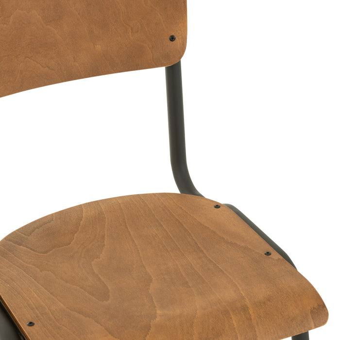 J-Line stoel - hout|metaal - bruin