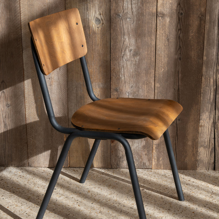 J-Line stoel - hout|metaal - bruin