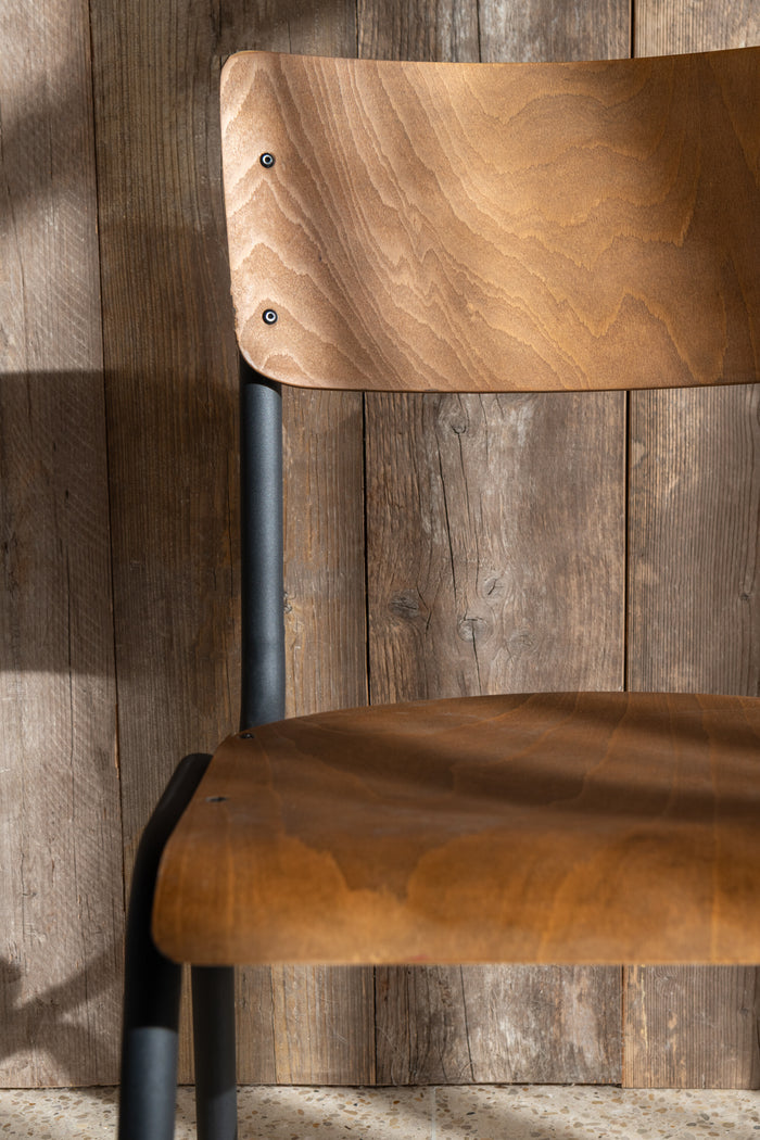 J-Line stoel - hout|metaal - bruin