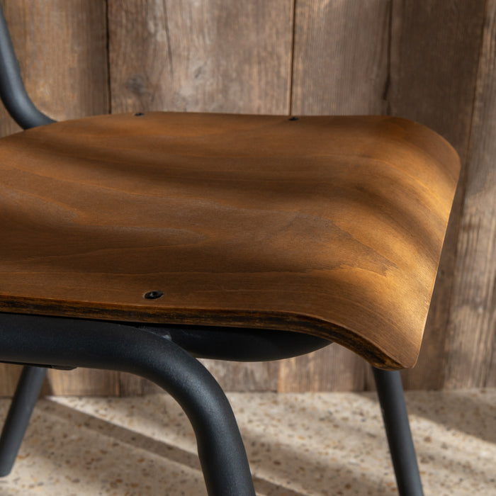 J-Line stoel - hout|metaal - bruin