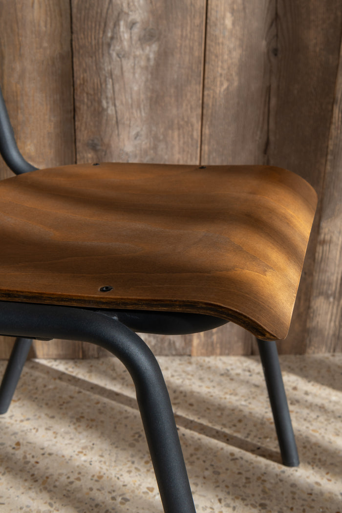 J-Line stoel - hout|metaal - bruin