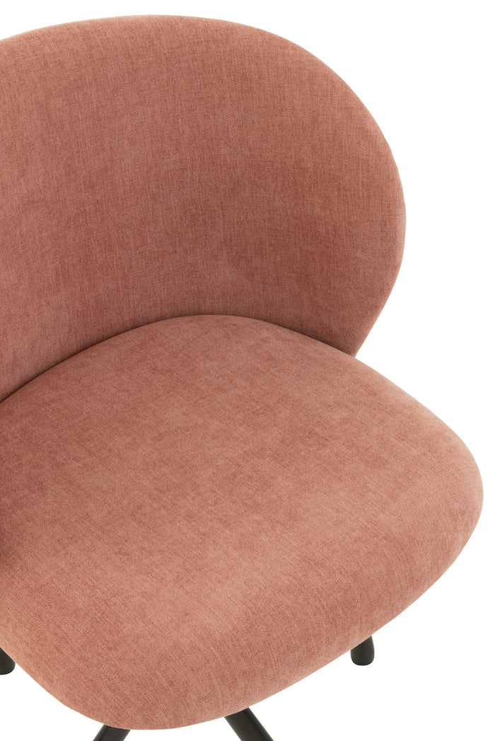 J-Line stoel Turn|Up|Down - textiel - lichtroze