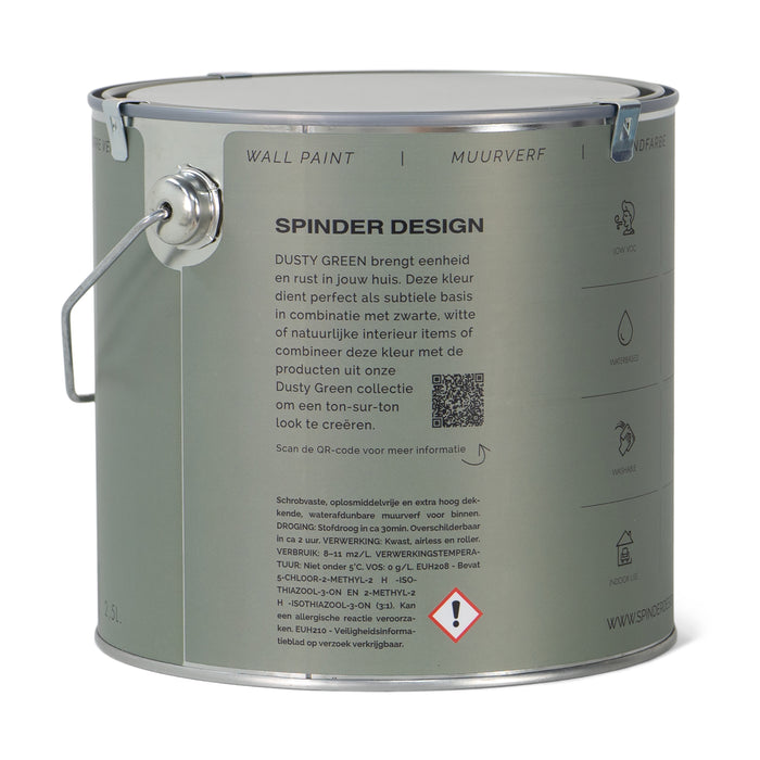 Spinder Design matte muurverf Wall Paint - Dusty Green