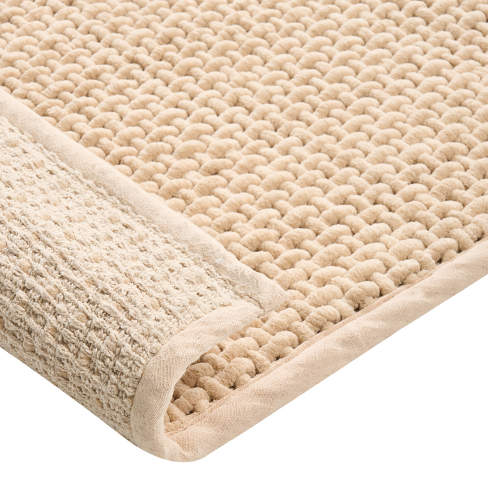 Beliani - KARAD - Badmat - Beige - 60 x 90 cm - Katoen
