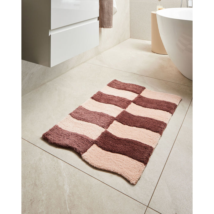 Beliani - DIWANA - Badmat - Beige|Bruin - 60 x 90 cm - Katoen