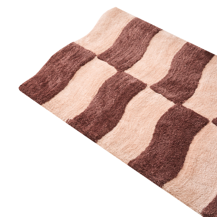 Beliani - DIWANA - Badmat - Beige|Bruin - 60 x 90 cm - Katoen