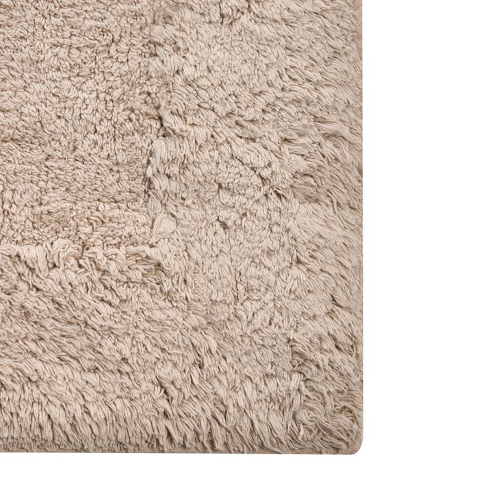 Beliani - BABAIL - Badmat - Lichtbruin - 60 x 90 cm - Katoen