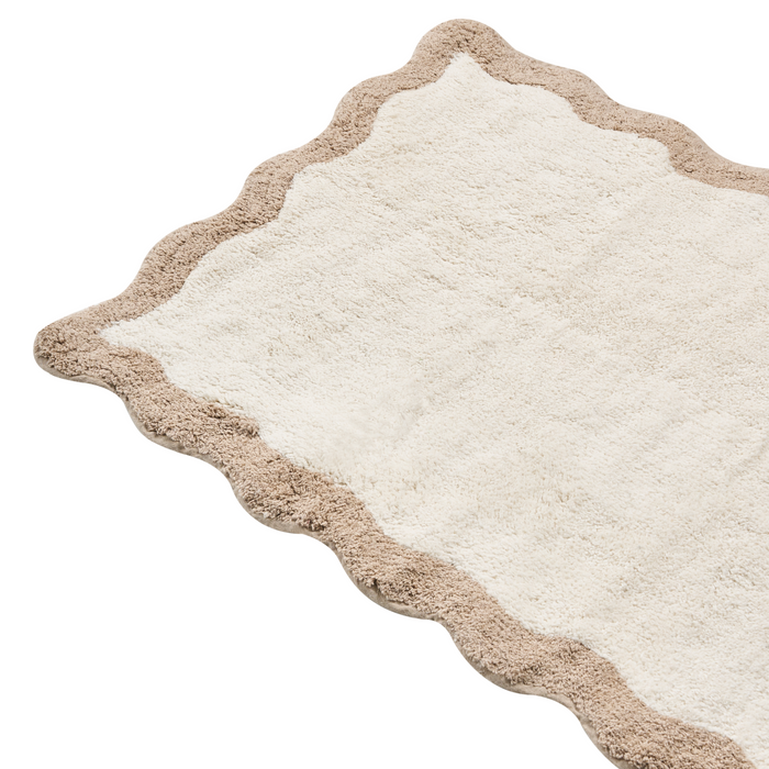 Beliani - NANGAL - Badmat - Beige|Bruin - 60 x 90 cm - Katoen