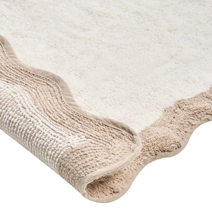 Beliani - NANGAL - Badmat - Beige|Bruin - 60 x 90 cm - Katoen