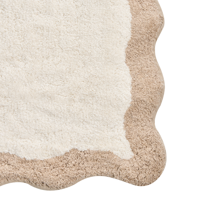 Beliani - NANGAL - Badmat - Beige|Bruin - 60 x 90 cm - Katoen