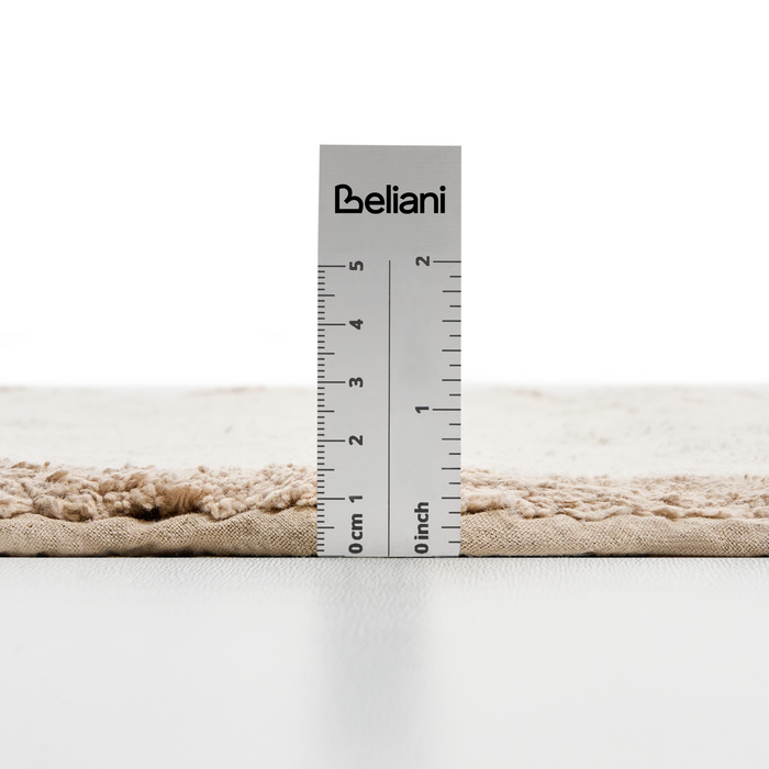 Beliani - NANGAL - Badmat - Beige|Bruin - 60 x 90 cm - Katoen