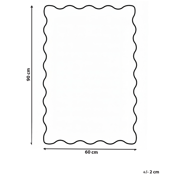 Beliani - NANGAL - Badmat - Beige|Bruin - 60 x 90 cm - Katoen