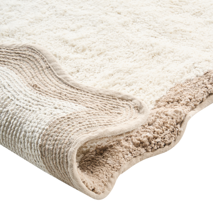 Beliani - NANGAL - Badmat - Beige|Bruin - 80 x 150 cm - Katoen