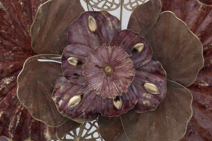 3D decoratief paneel in veelkleurig metaal 118x10x58 cm