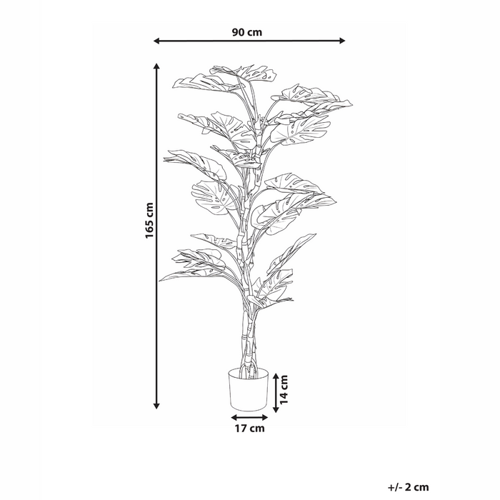 Beliani - MONSTERA - Kunstplant - Groen - 165 cm - Kunststof