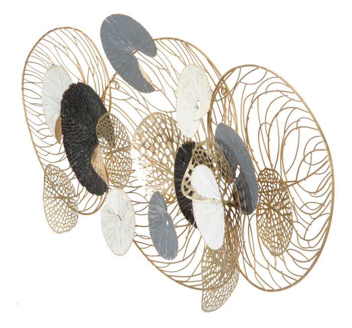 3D decoratief paneel in veelkleurig metaal, 124,5x9,5x55 cm