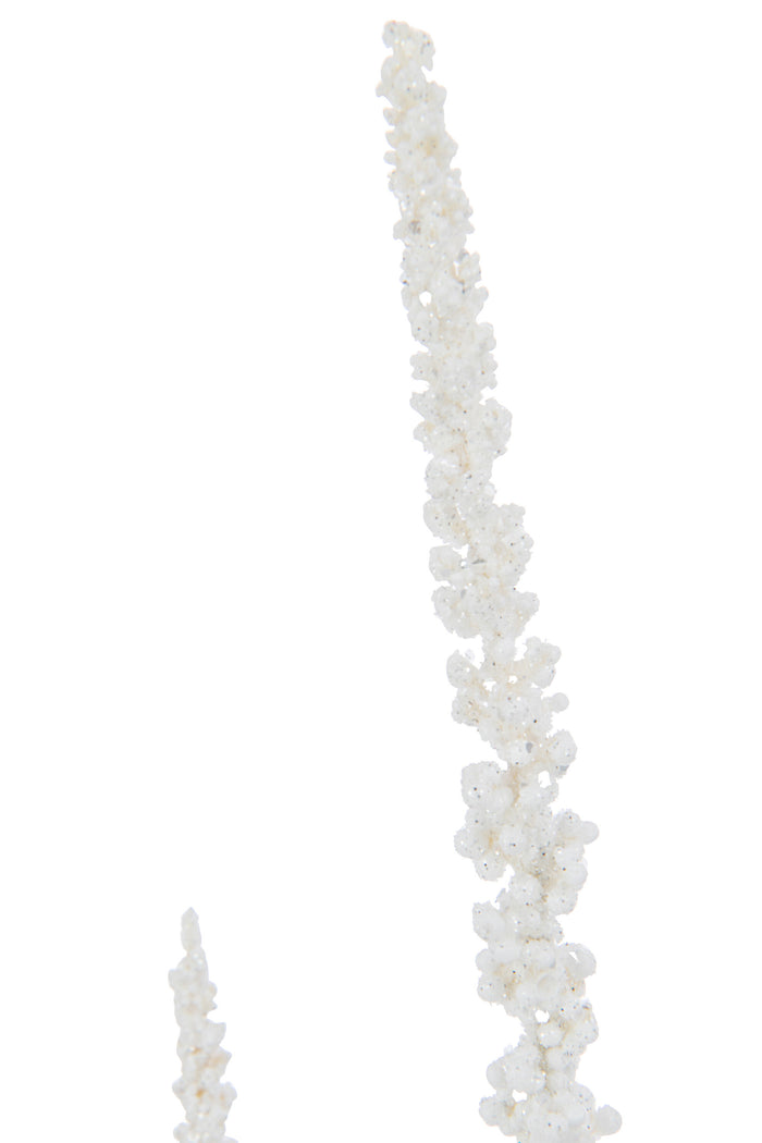 J-Line decoratie tak Astilbe 5 Delig - kunststof - wit - 24 stuks