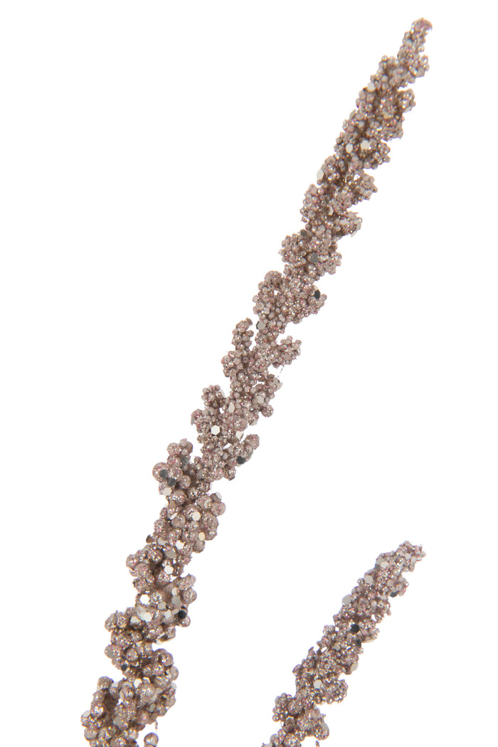 J-Line decoratie Tak Astible 5 Delig - kunststof - roze - 24 stuks