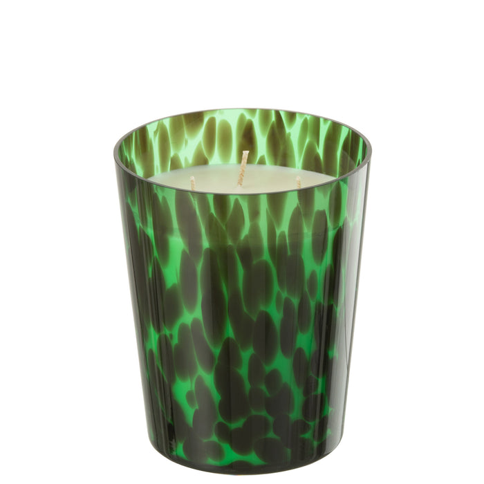 J-Line geurkaars Noa - Sandalwood - glas - groen - medium - 68U