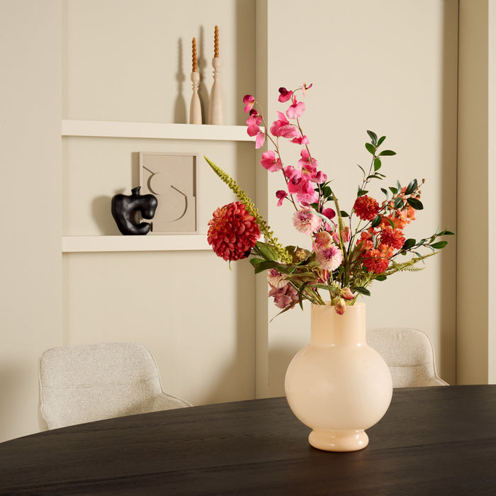 Vaas Deborah - Beige|Bruin - Glas - 31x39x31cm (BxHxD)