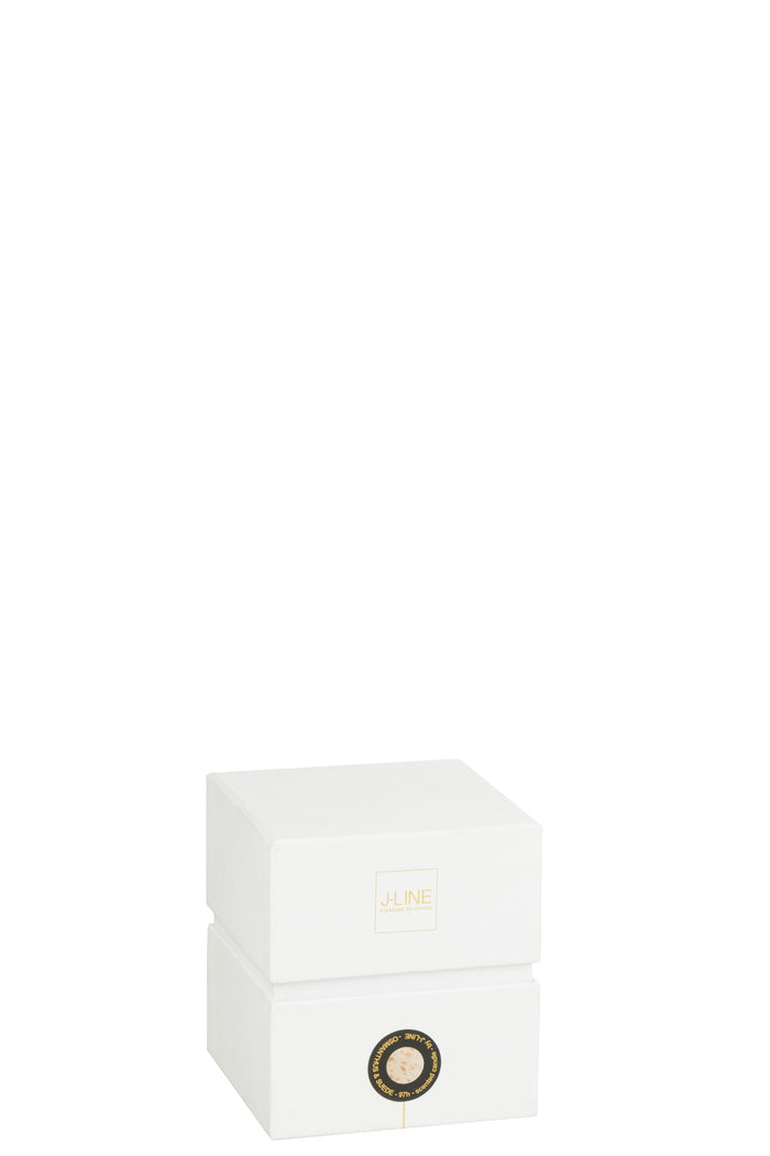 J-Line geurkaars Mia - glas - wit|mix - small - 90U