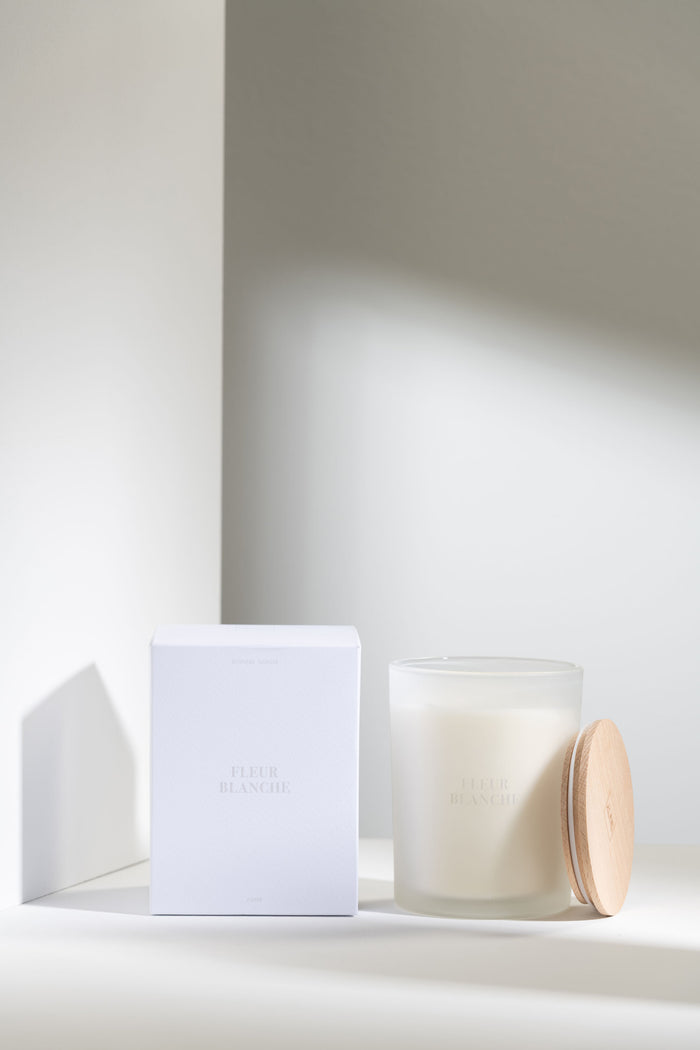 J-Line geurkaars Accords Essentiels - Fleur Blanche - wit - 52U