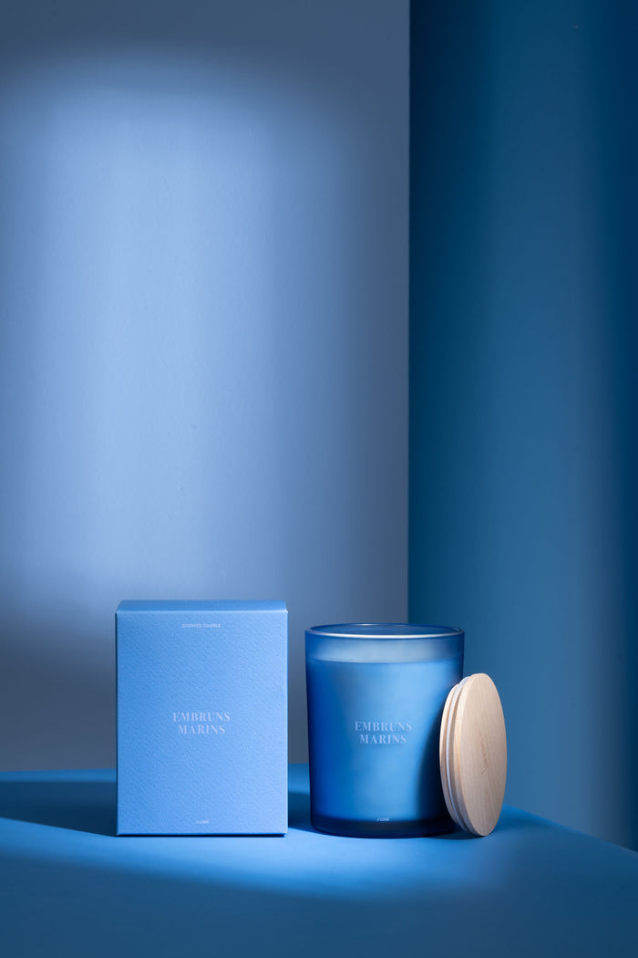 J-Line geurkaars Accords Essentiels - Embruns Marins - blauw - 52U
