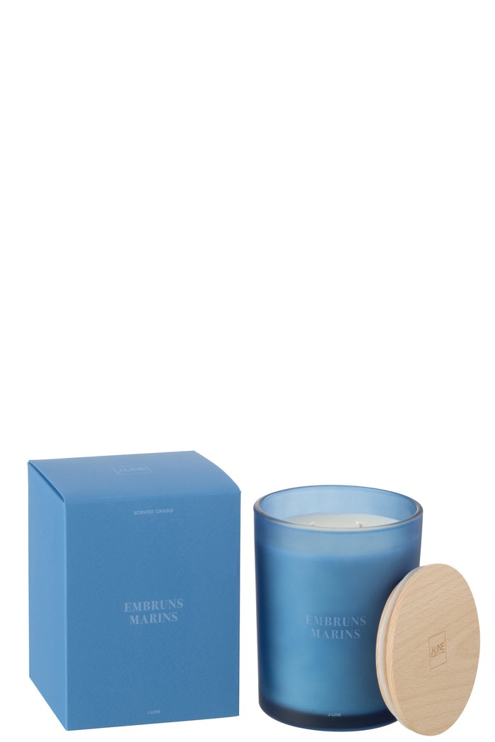 J-Line geurkaars Accords Essentiels - Embruns Marins - blauw - 52U