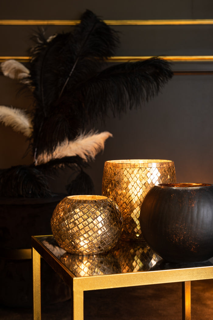 J-Line struisvogelpluim 5 delig - creme - large