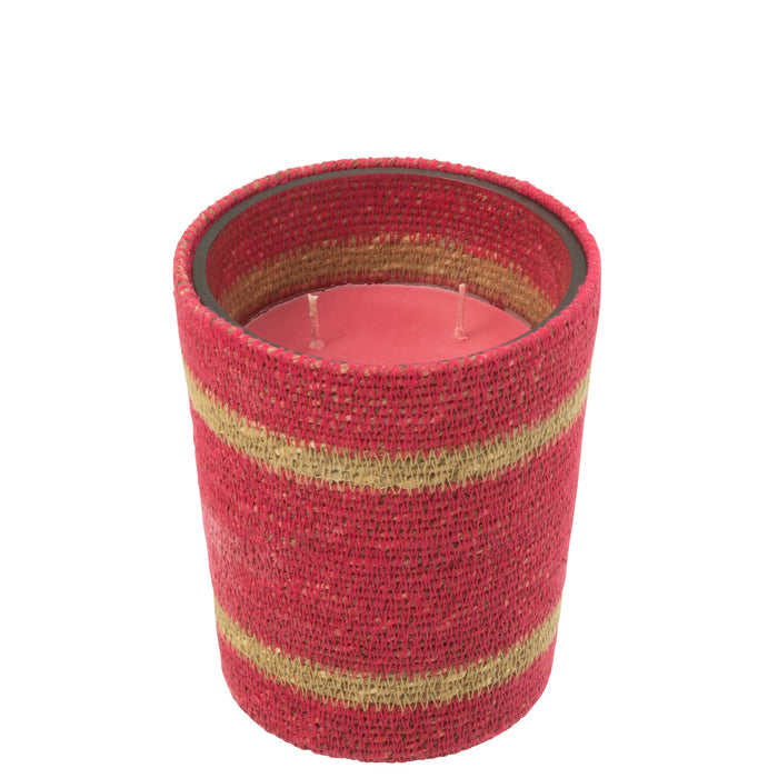 J-Line geurkaars Mand - roze - medium - 55U