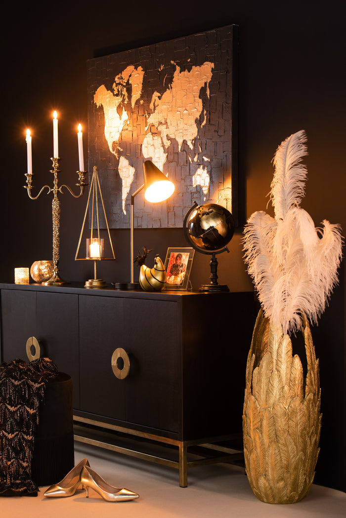 J-Line struisvogelpluim 5 delig - creme - large