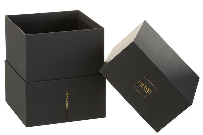 J-Line geurkaars Luxuria - Vanilla Escape - glas - goud - ex