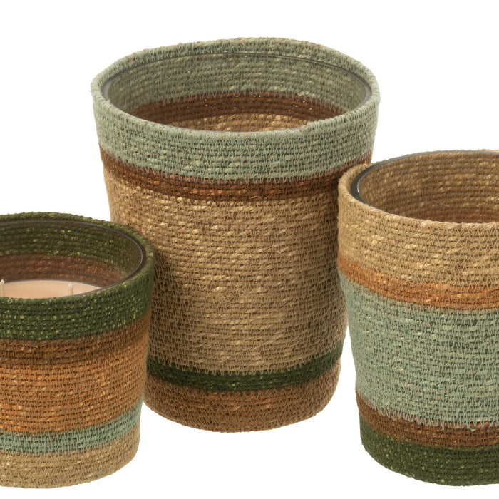 J-Line geurkaars Mand - mix|beige - large - 75U