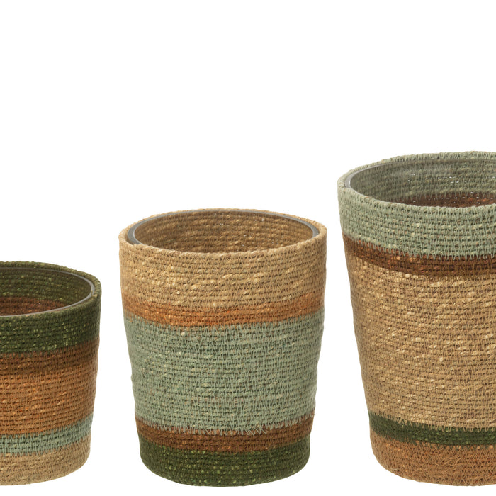 J-Line geurkaars Mand - mix|beige - large - 75U