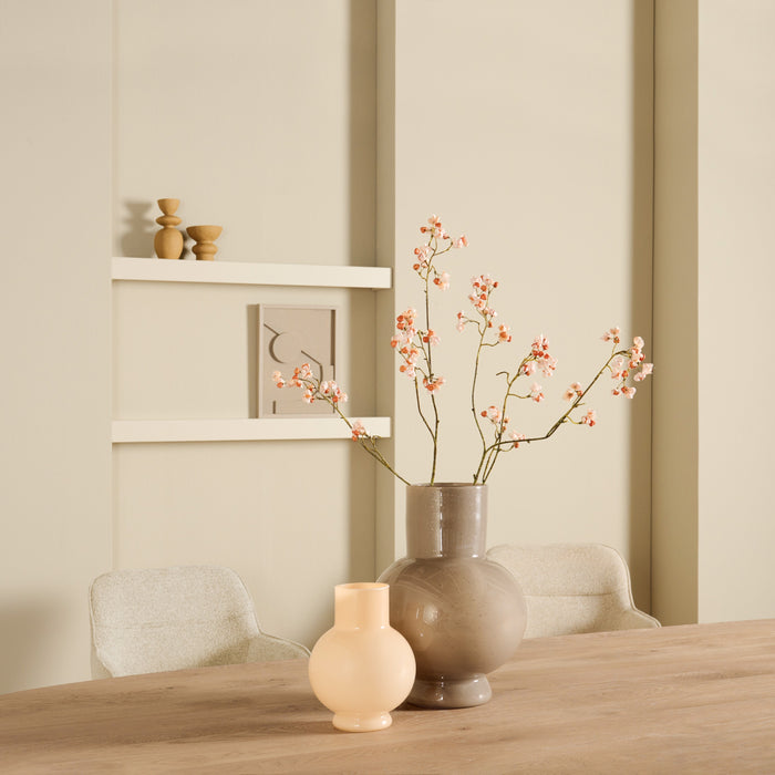 Vaas Deborah - Beige|Goud - Glas - 31x39x31cm (BxHxD)