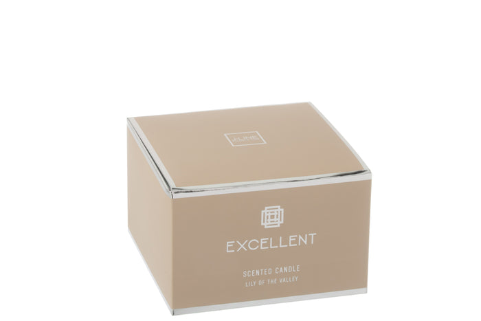 J-Line geurkaars Excellent - glas - beige - large - 40U