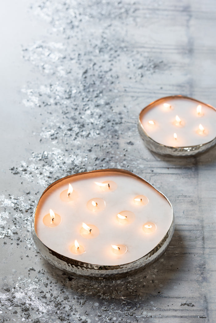 J-Line geurkaars M-Chic - Sugar Citrus - metaal - zilver - l