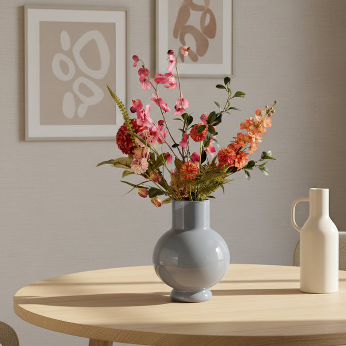 Vaas Deborah Grijs - Glas - 31x39x31cm (BxHxD)