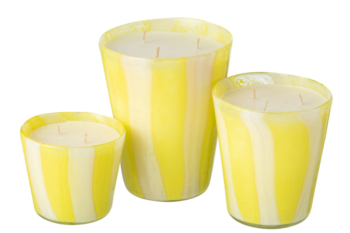 J-Line geurkaars Noa Strepen - geel - large - 95U