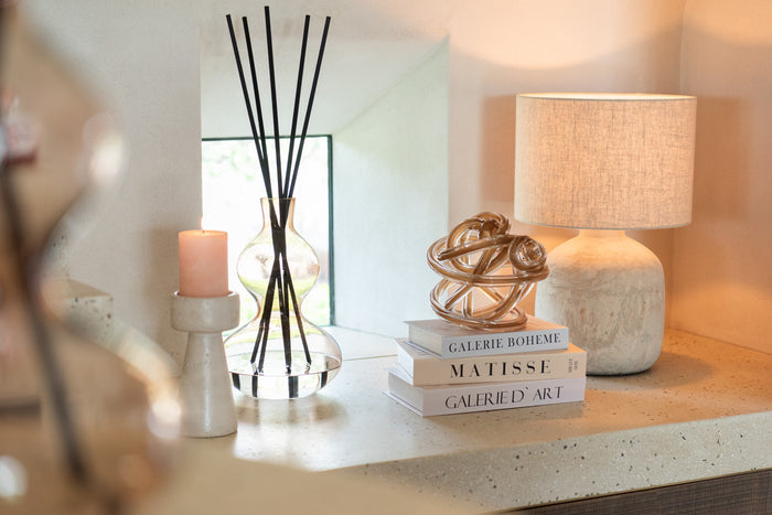 J-Line geurolie + stokjes Nordic Vetiver - glas - amber - sm