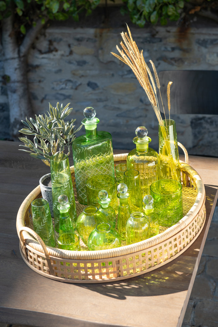 J-Line plateau Pick - dienblad - rotan|bamboe - naturel - la