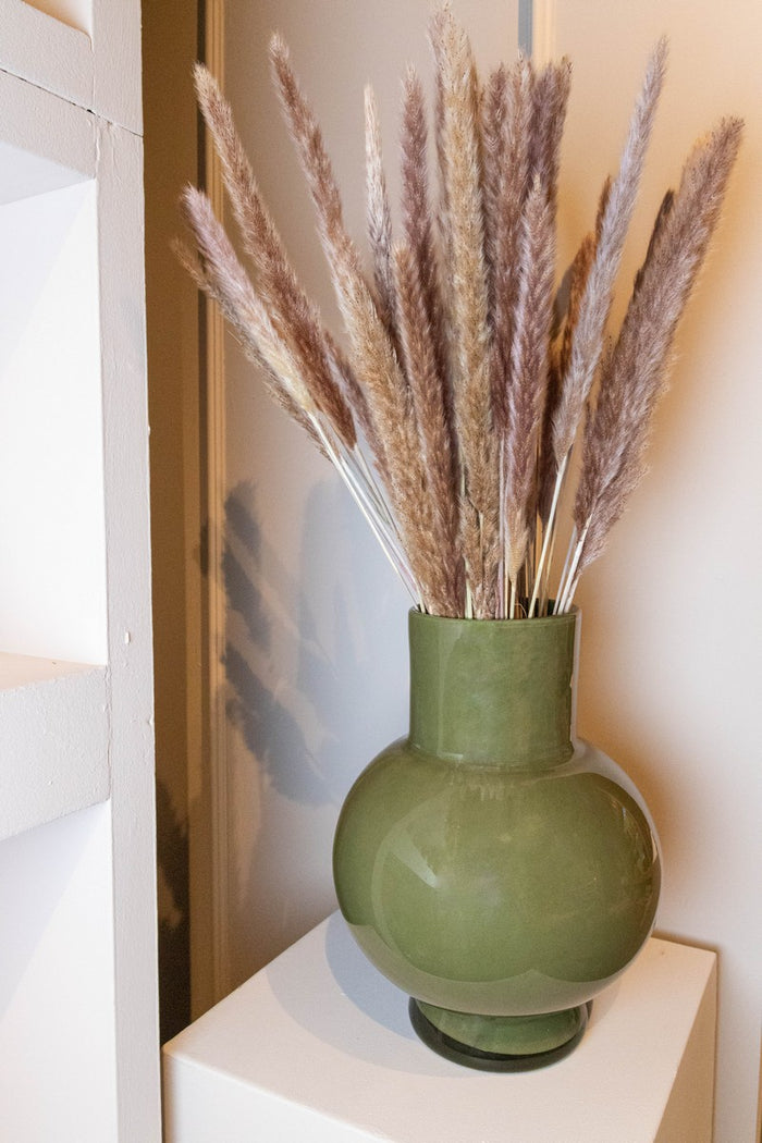 Vaas Deborah Groen - Glas - 31x39x31cm (BxHxD)