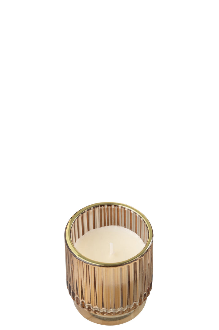 J-Line geurkaars Nordic Vetiver - lichtbruin - small - 19U