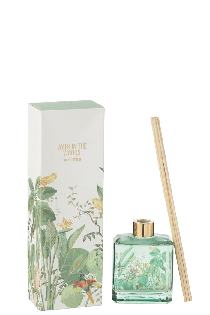 J-Line geurolie + stokjes Walk In The Woods - Evergreen & Si